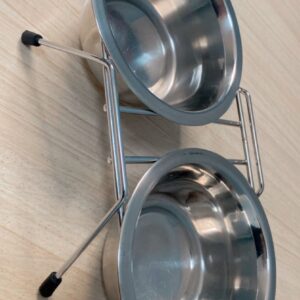 Comedouro Duplo Inox 350ml