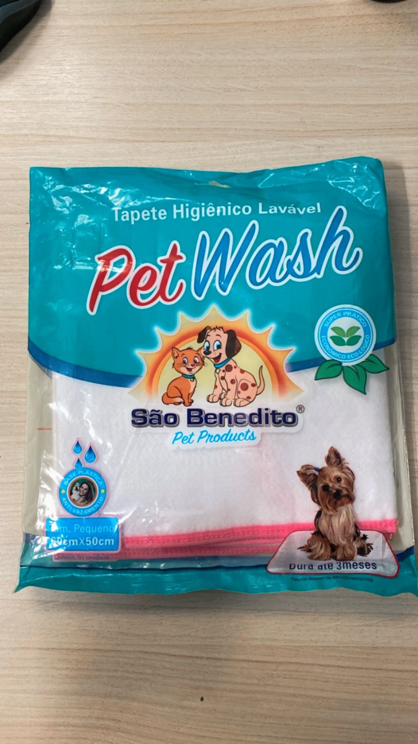 Tapete Higiênico para Cachorro Lavável Pet Wash P 60x50cm