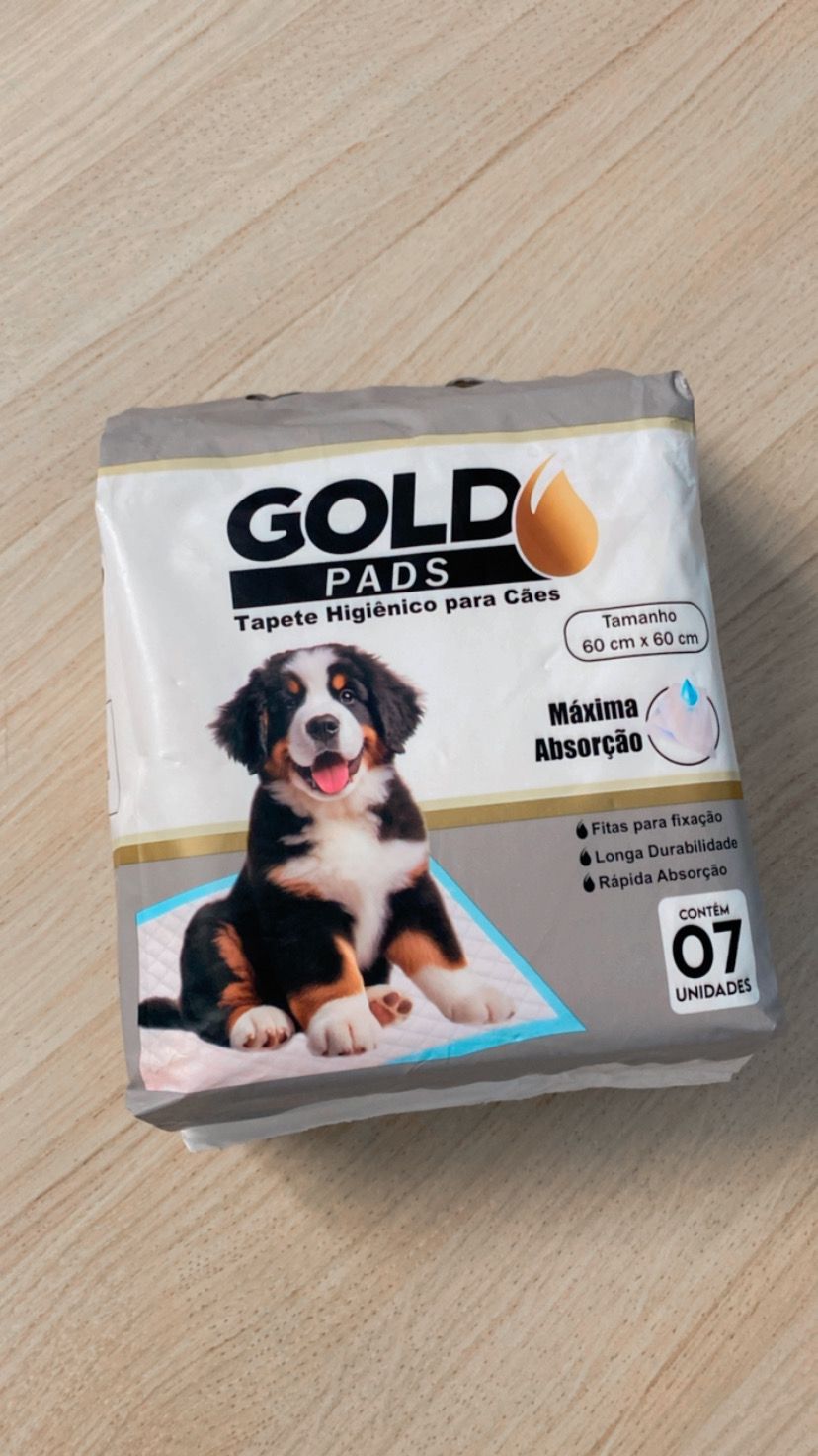 Tapete Higiênico Gold Pads Pet 07un 60x60cm Rapida Absorção
