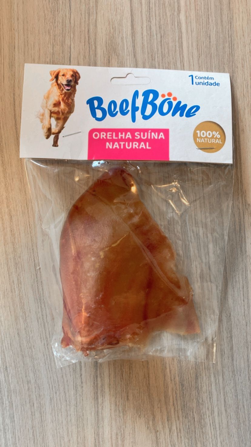 Orelha Suína Petisco Para Cachorros - Beef Bone