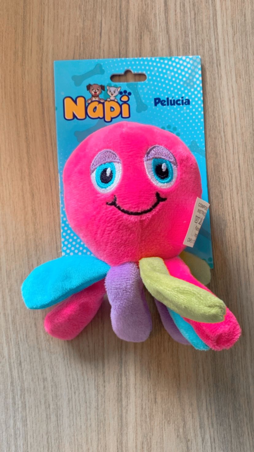 Brinquedo Napi Pelúcia Polvo Colorido para Cães