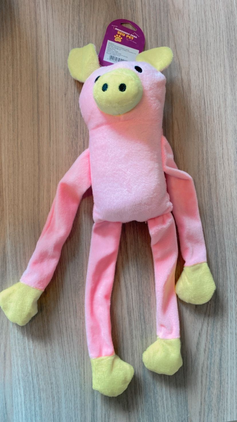 Bichinho de Pelúcia Porco com Apito