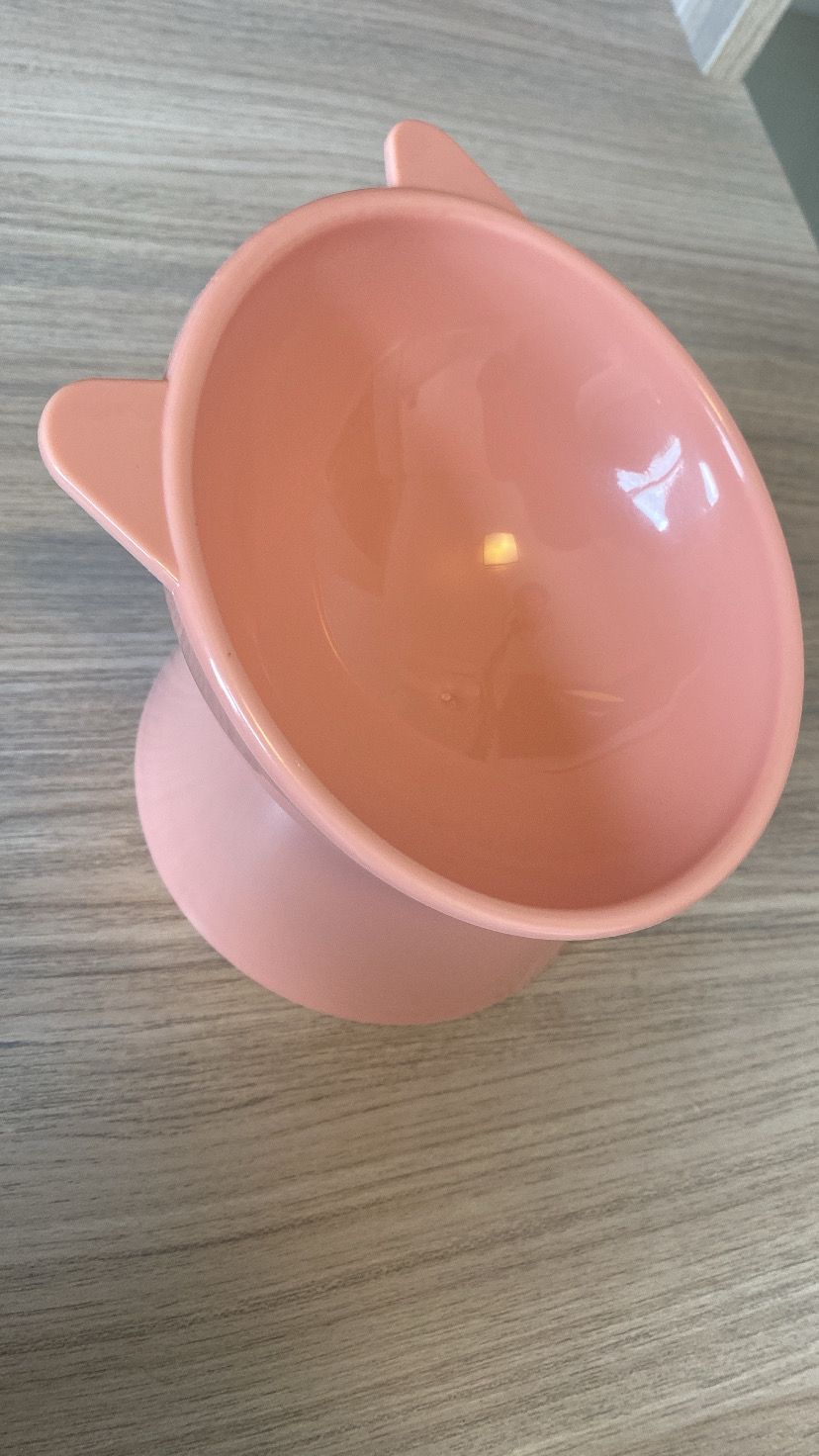 Comedouro Bebedouro Elevado Ursinho Acrílico Gatos E Cães