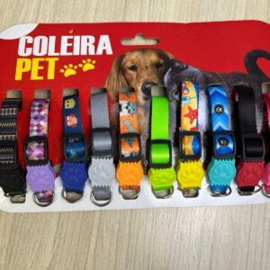 COLEIRA DE CETIM REGULAVEL. Cores Variadas (Unidade)