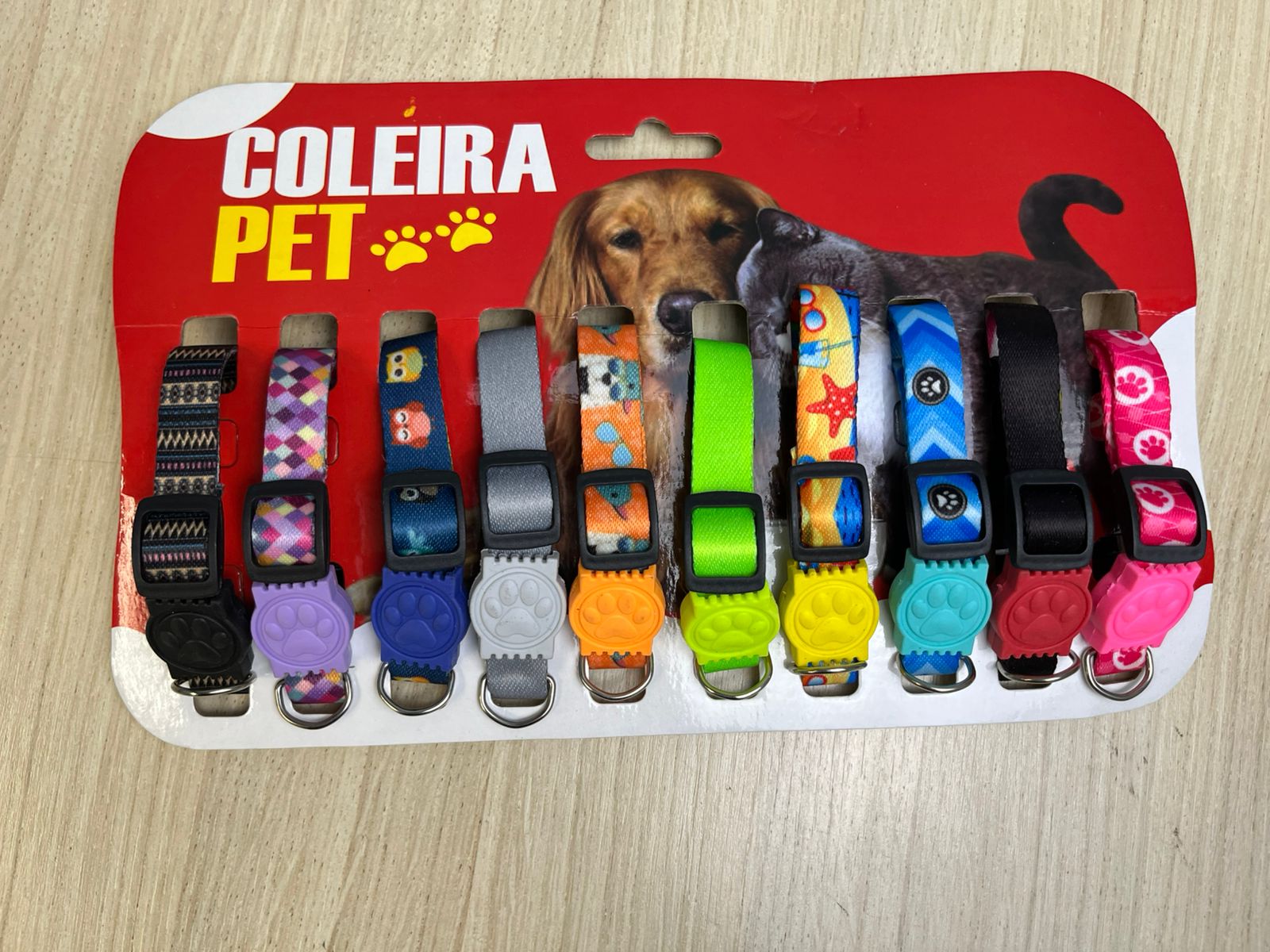 COLEIRA DE CETIM REGULAVEL. Cores Variadas (Unidade)