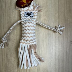 Pelucia Corda Trança Com Apito (Cores Variadas)