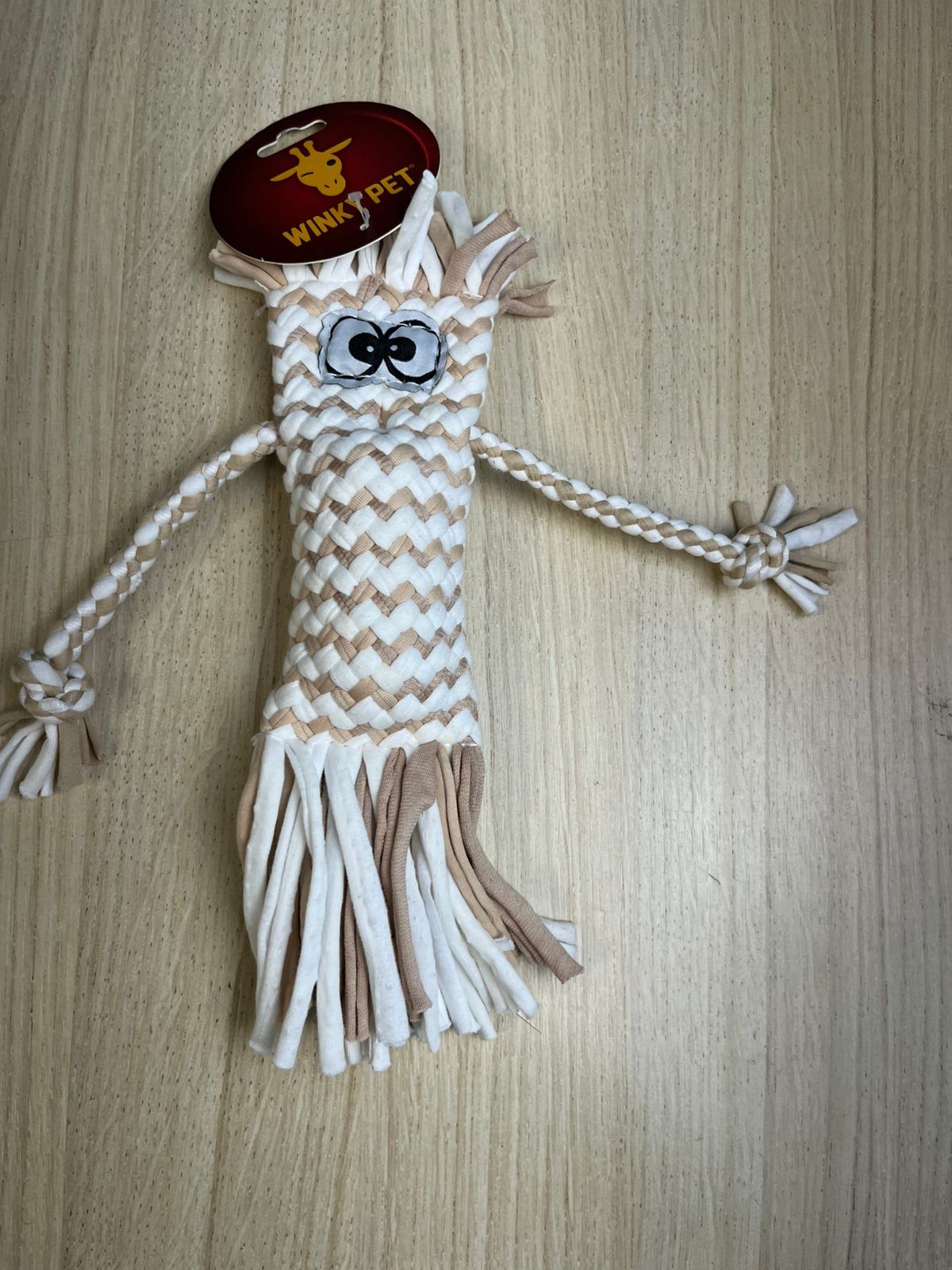 Pelucia Corda Trança Com Apito (Cores Variadas)